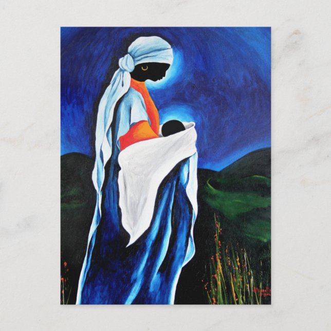 Carte Postale Vierge et enfant - Fils bien-aimé 2008 (Devant)