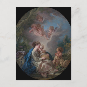 Carte Postale Vierge et enfant - François Boucher