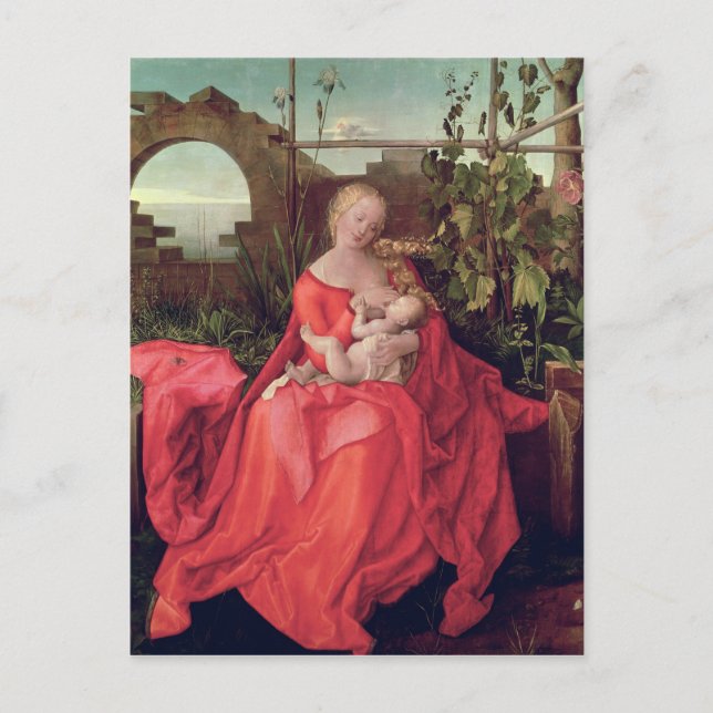 Carte Postale Vierge et enfant 'Vierge à l'Iris', 1508 (Devant)