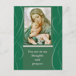 Carte Postale Vierge Marie avec Bébé Jésus
