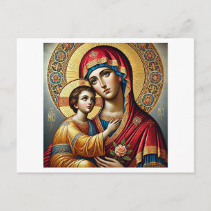 Carte Postale Vierge Marie avec l'enfant Jésus-Christ