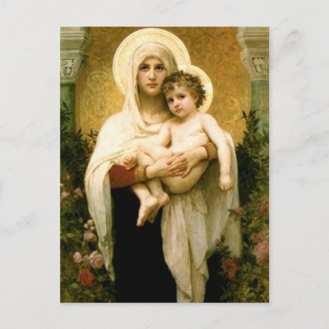 Carte Postale Vierge Marie béni et enfant Jésus de nourrisson (Devant)