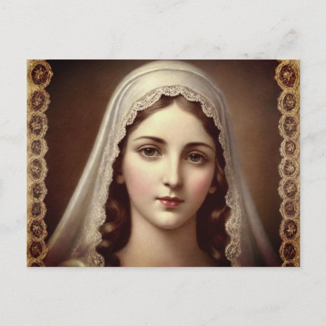 Carte Postale Vierge Marie de style rétro (Devant)