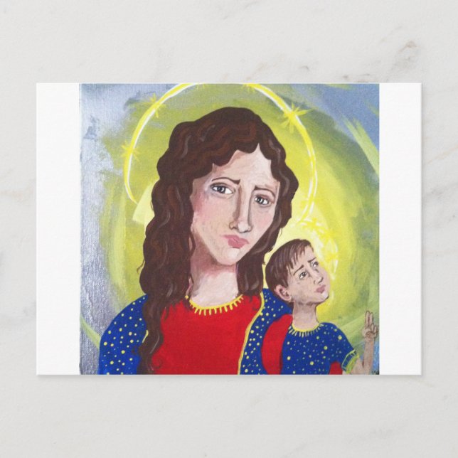 Carte Postale Vierge Marie et Bébé Jésus (Devant)