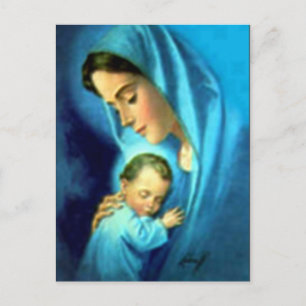 Carte Postale Vierge Marie et Enfant Jésus