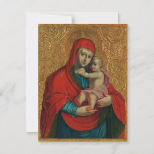 Carte Postale Vierge Marie et Jésus enfant par Jan Rombauer