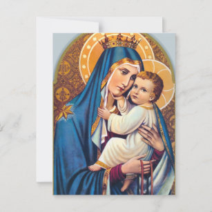 Carte Postale Vierge Marie Jésus Messe catholique Offre