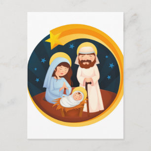 Carte Postale Vierge Marie Noël de la Nativité Jésus