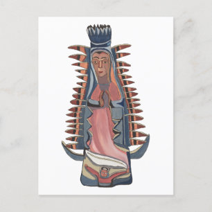 Carte Postale Vierge Marie Notre Dame de Guadalupe peinture