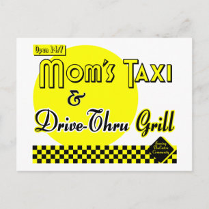 Carte postale vierge Moms Taxi et Drive-Thru Grill