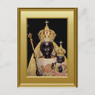 Carte Postale Vierge noire Marie et enfant Jésus