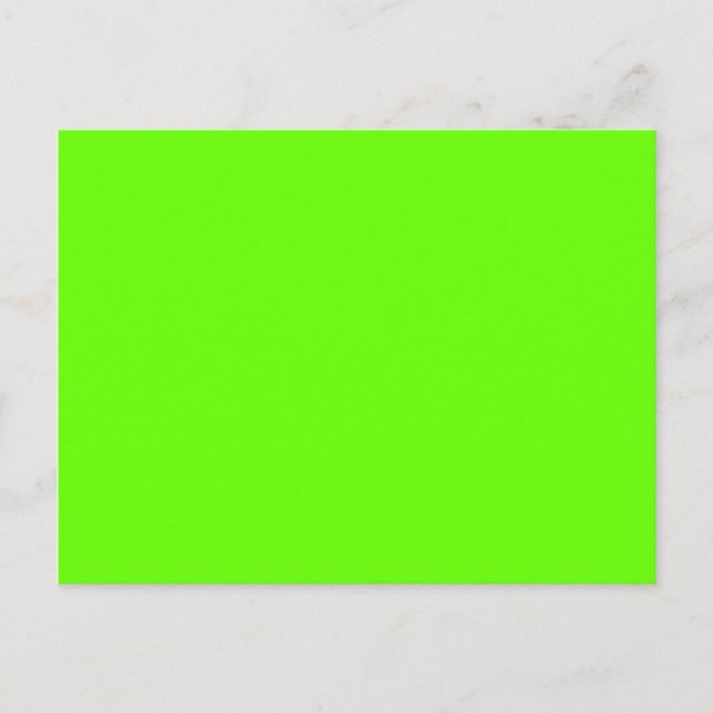 Carte postale vierge vert citron simple (Devant)
