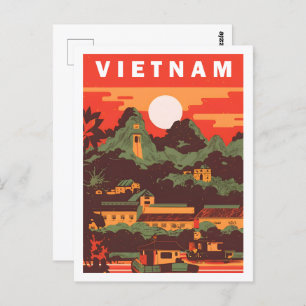 Carte Postale Vietnam célèbre Travel Place