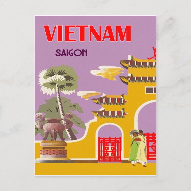 Carte Postale Vietnam, Saigon, ville, voyage vintage (Devant)
