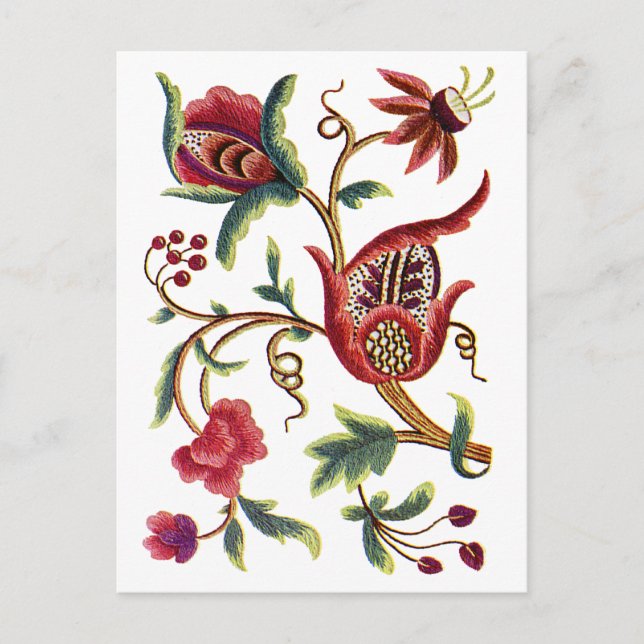 Carte Postale Vieux anglais - Broderie jacobéenne (Devant)