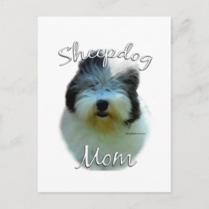 Carte Postale Vieux anglais Sheepdog Mom 2
