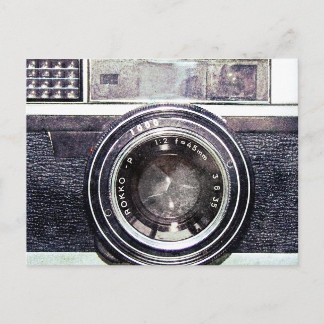 Carte Postale Vieux appareil photo noir (Devant)