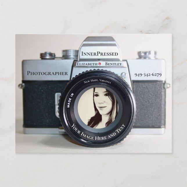 Carte Postale Vieux appareil photo pour photographes (Devant)