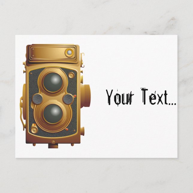 Carte Postale Vieux Appareil Photo Steampunk (Devant)