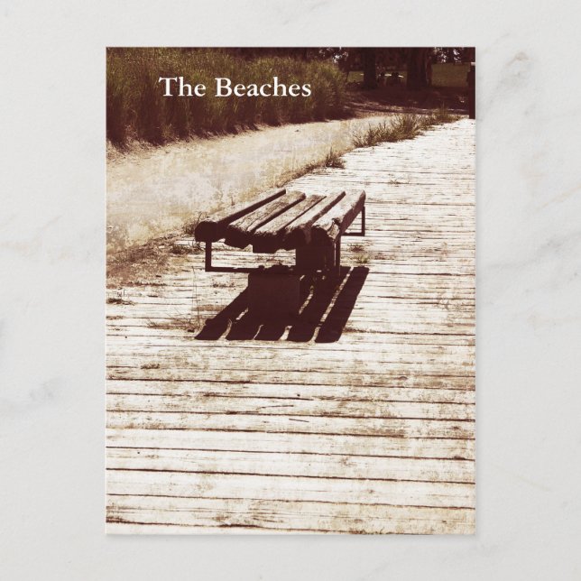 Carte Postale vieux banc - les plages, toronto (Devant)