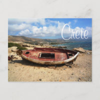 Vieux bateau Patiné sur la Crète