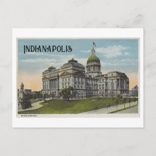 Carte Postale Vieux bâtiment du Capitole de l'État de l'Indiana,