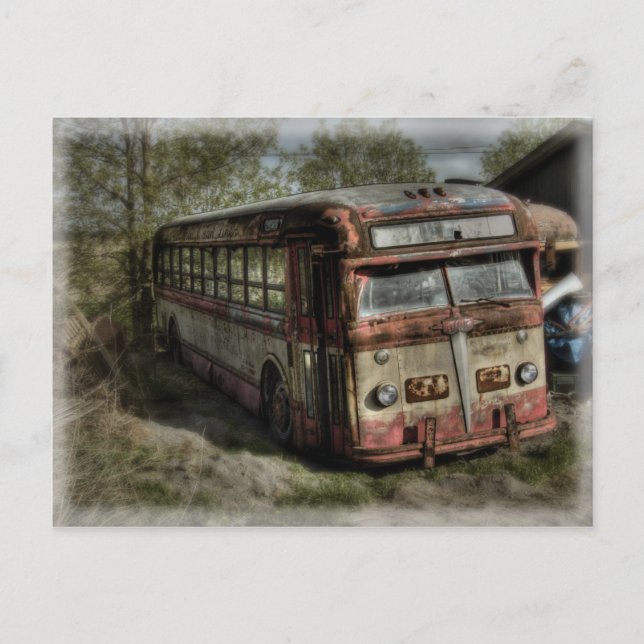 Carte Postale Vieux bus (Devant)