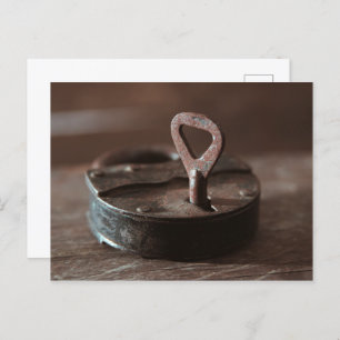 Carte Postale Vieux cadenas rouillé