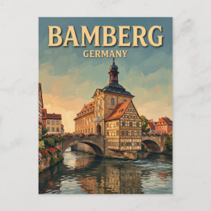 Carte Postale Vieux centre de Bamberg Allemagne
