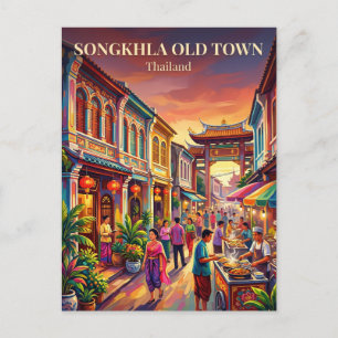 Carte Postale Vieux centre-ville de Songkhla en Thaïlande