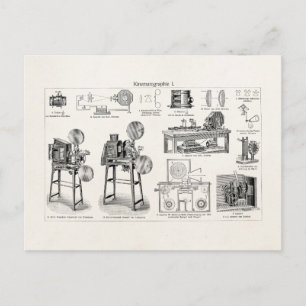 Carte Postale Vieux cinéma vintage Caméra cinématographique