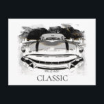 Carte Postale *~* Vieux Classic Vintage Antique Car Retro<br><div class="desc">CARTE POST POSTCARD - VIEILLE VOITURE CLASSIQUE - Peintures de style Grunge - PERSONNALISER LE TEXTE SI VOUS LE SOUHAITEZ. L'arrière - plan est BLANC. Voiture Retro Classic Vintage Antique PONTIAC, Auto, Automobiles Le style est Grunge fait Moderne Classique Unique Créatif et juste Cool simple. La couleur principale est Vintage...</div>