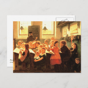 Carte postale Vieux Classroom Peinture Art