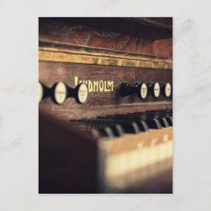 Carte Postale Vieux clavier de Piano Keys instrument