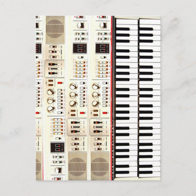 Carte Postale Vieux clavier électrique (Devant)