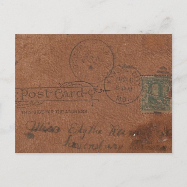 Carte postale Vieux cuir Retour (Devant)