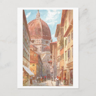 Carte Postale Vieux Duomo à Florence, Italie,