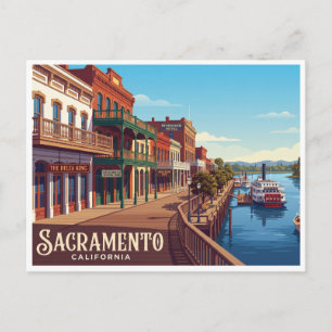 Carte Postale Vieux front de mer de Sacramento Californie