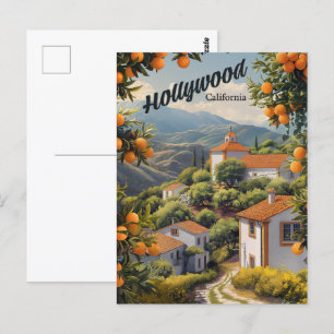 Carte Postale Vieux Hollywood Californie : Orange Groves Await