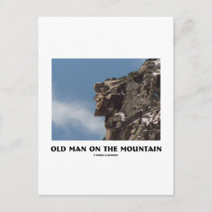 Carte Postale Vieux Homme Sur La Montagne (Illusion Optique)