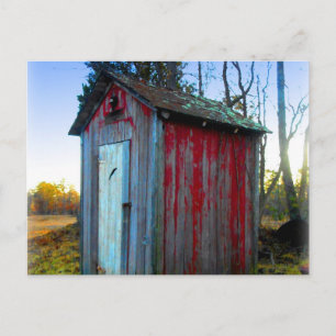 Carte Postale Vieux Junk Russe Yard Outhouse