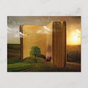 Carte Postale Vieux livre