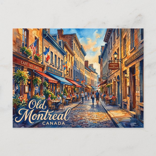 Carte Postale Vieux Montréal Canada (Devant)