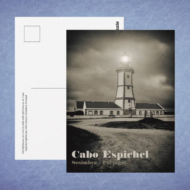 Carte Postale Vieux phare la nuit de la tempête (Old lighthouse on a storm night. postcard)