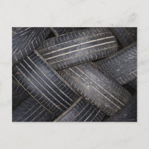 Carte Postale vieux pneus pour le recyclage