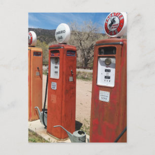 Carte Postale Vieux pompes à gaz photo