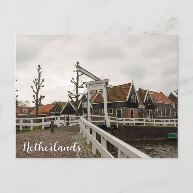 Carte Postale Vieux pont à Volendam, Pays-Bas (Devant)