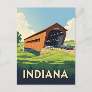 Carte Postale Vieux pont couvert de l'Indiana