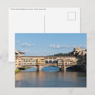 Carte Postale Vieux pont du Ponte Vecchio - Florence, Italie