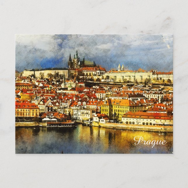 Carte Postale Vieux Prague (Praha) de Bridge Tower (Devant)